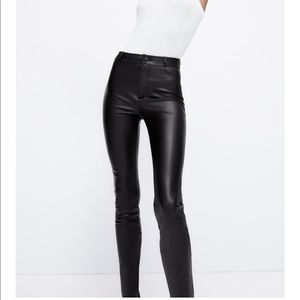 Zara Faux Leather Leggings 